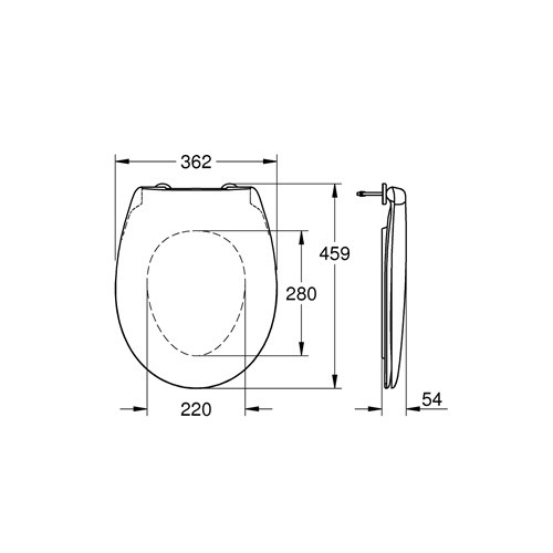 Сиденье для унитаза GROHE Bau Ceramic (с микролифтом), альпин-белый (39493000)