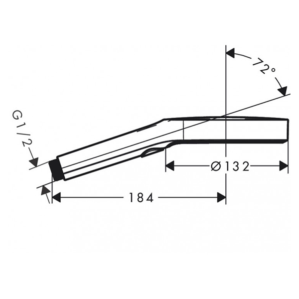 Ручной душ 130, 3 типа струи, черный Hansgrohe Rainfinity 26864670