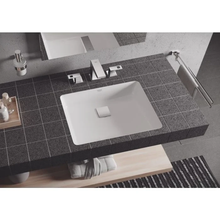 Раковина встраиваемая 50, с крепежами, с переливом, альпин-белый Grohe Cube Ceramic 3948000H