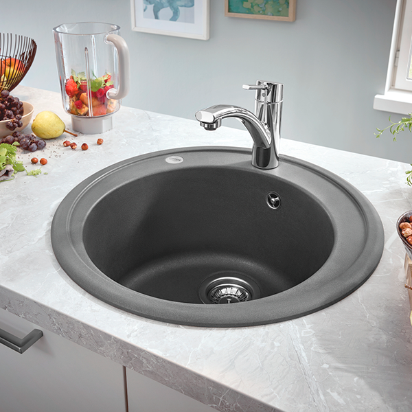 Мойка K200, композитная, с 1 чашей, 510 серый гранит GROHE 31656AT0