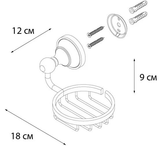 "GOLD BOGEMA" Мыльница решетка FX-78509G (к/к 10)