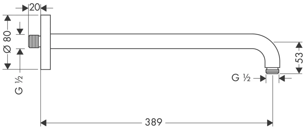 Кронштейн душевой 389, бронза Hansgrohe 27413140
