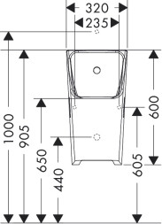 Писсуар подвесной, белый Hansgrohe EluPura Q 60128450