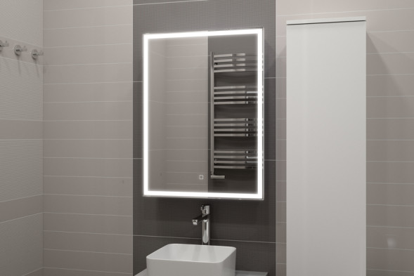 Зеркало-шкаф Континент Allure LED 600*800 правый с розеткой