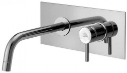 LIG101CR/M Light Смеситель для раковины встраиваемый, накладка. излив 175мм, хром/металл (216479)