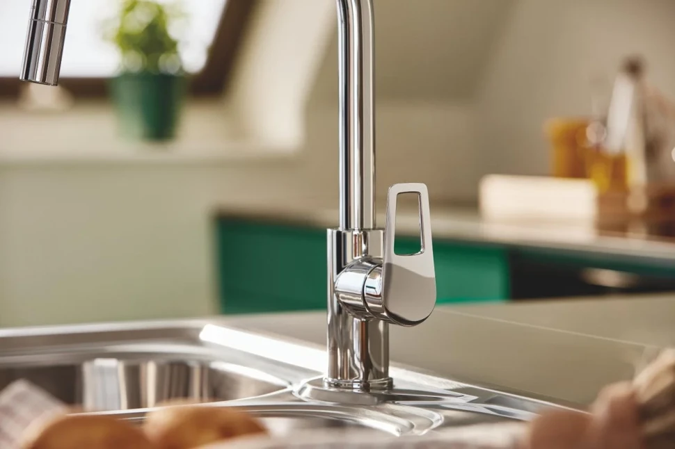 Смеситель для кухни, выдвижной излив, хром Grohe BauLoop 30543000