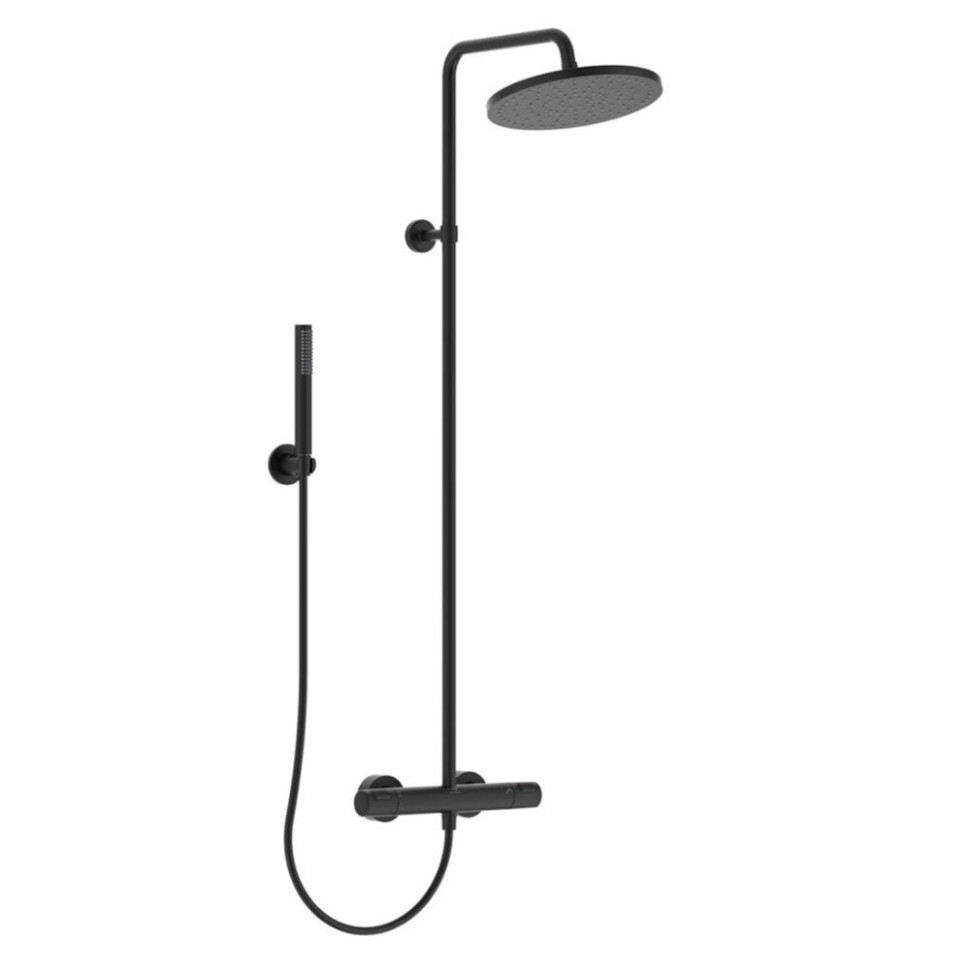 Душевая система Ideal Standard Ceratherm T25 BC748XG 175 черный матовый термостат