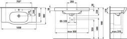 8126860001041 УМЫВАЛЬНИК СТОЛЕШНИЦА LAUFEN LB3 MODERN 100