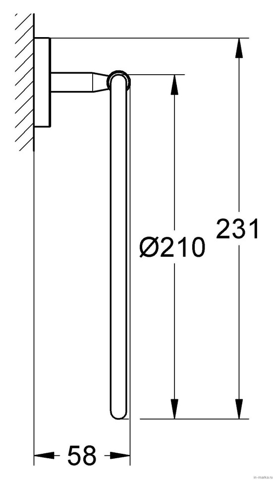 Держатель полотенца кольцо Grohe bau cosmopolitan 40460001
