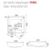 PU3700 Накладная раковина-чаша квадратная 400x400x120 с отв. под смеситель белая HDA057