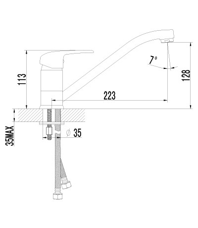 Смеситель для кухни с поворотным изливом LEMARK PRAMEN  -  LM3304C
