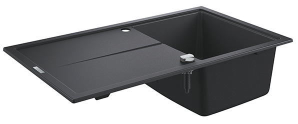 Мойка K400, композитная, оборачиваемая, с 1 чашей и крылом, 860x500, черный гранит Grohe 31640AP0