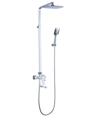 LM5962CW Аллегро Смеситель для ванны с верхней душевой лейкой Троп дождь, с пов. изливом (к/к 4)