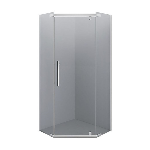 Душевое ограждение IVA E1PC90T 900*900*2000 (пятиугольное) (без поддона) тонированное стекло