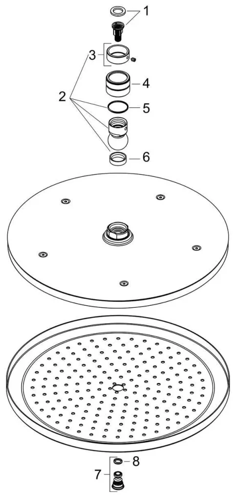 Верхний душ 280, хром Hansgrohe Croma 26220000
