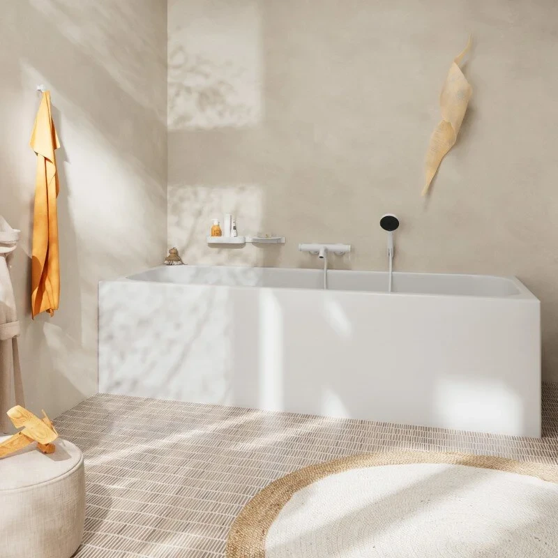 Смеситель для ванны, белый Hansgrohe Tecturis S 73422700
