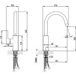 LM3073C Комфорт Смеситель для кухни, c подключением к фильтру