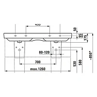 Раковина-столешница 1300, двойная Pro S Laufen 8149680001041