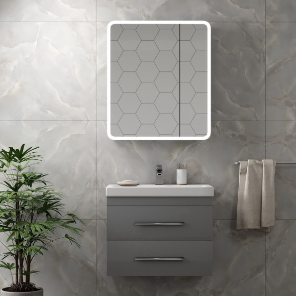 Зеркало-шкаф Континент Emotion LED 700*800 с датчиком движения