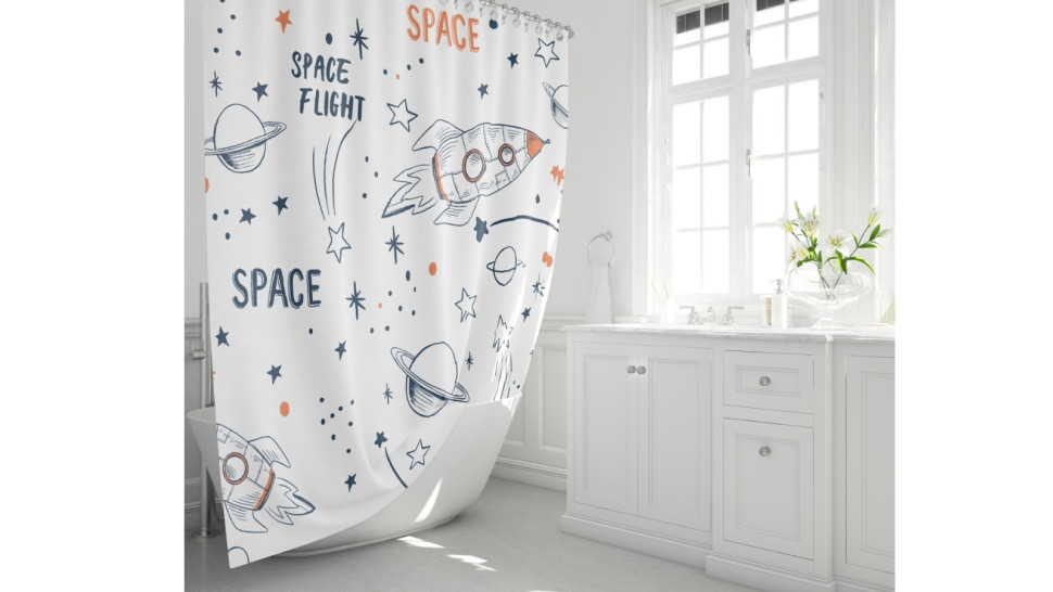 "SPACE" Шторка для ванной FX-2508