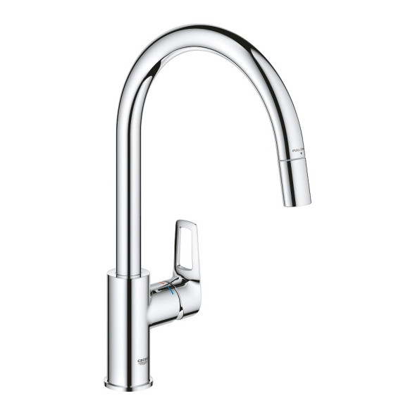 Сместель для мойки GROHE BauLoop однорычажный 1/2″, DN 15, хром (30543000)