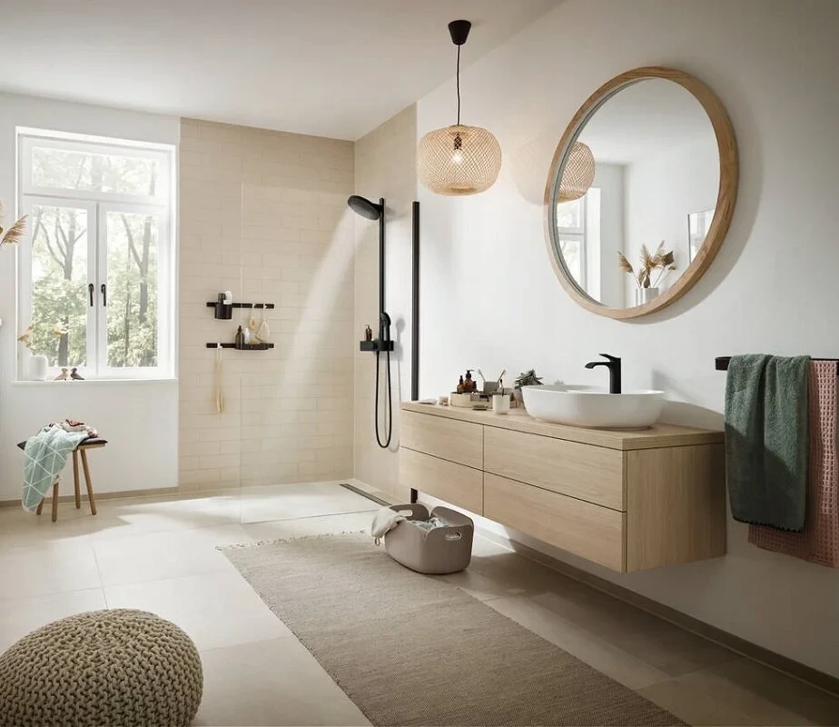 Душевая система с термостатом для душа, черный Hansgrohe Pulsify Showerpipe 260 24240670
