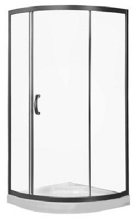 W53G-315-090MT64 BLISS L Solo Slide. Стекла для душ.уголок, 90x90, профиль матовый хром, стекло проз