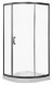 W53G-315-090MT64 BLISS L Solo Slide. Стекла для душ.уголок, 90x90, профиль матовый хром, стекло проз