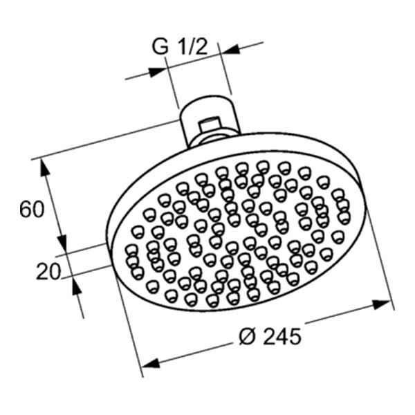 Верхний душ 250, хром Kludi A-QA 6651105-00
