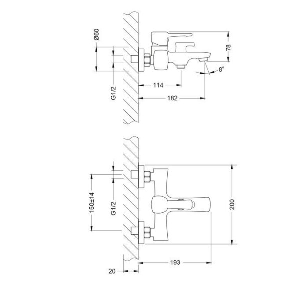 Смеситель для ванны Lemark Evitta - LM0514C