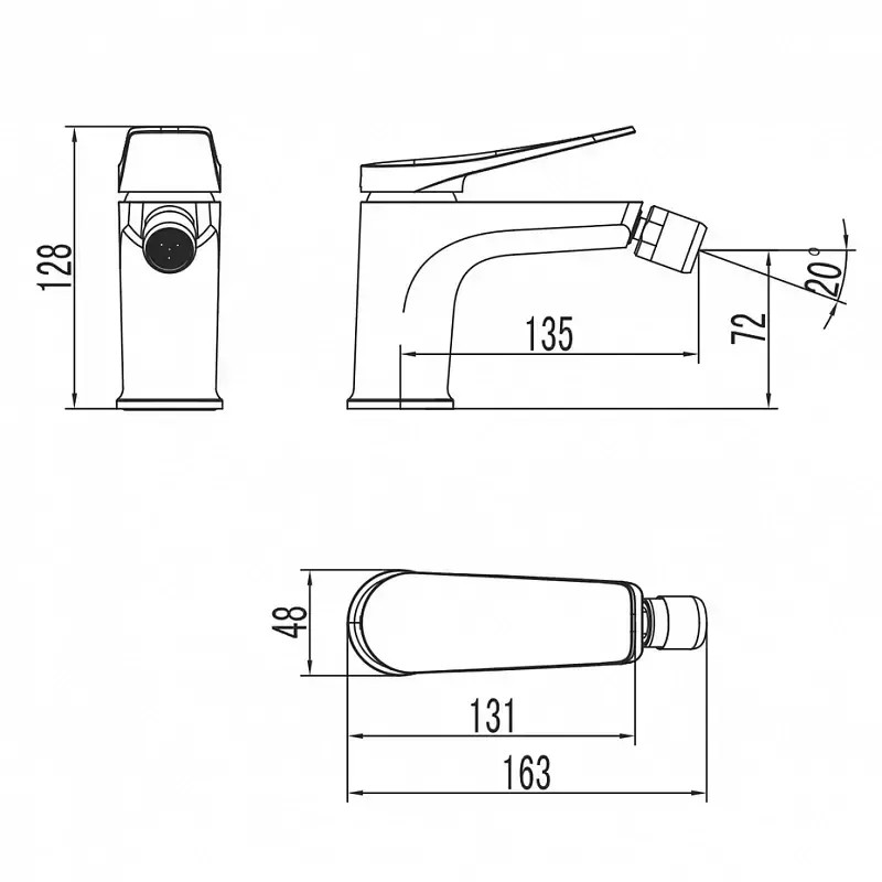 LM3708GM Смеситель Lemark Bronx для биде