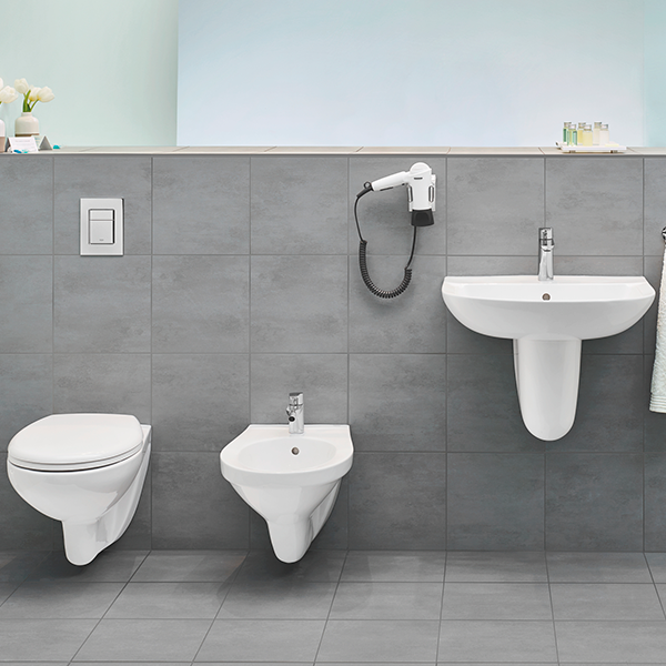 Полупьедестал для раковины, с крепежами, альпин-белый, Grohe Bau Ceramic 39426000