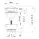 Донный клапан ABBER AF0011RG без перелива, клик-клак, розовое золото