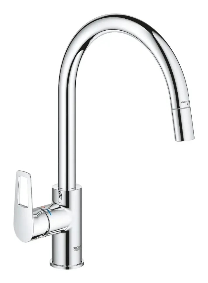 Сместель для мойки GROHE BauLoop однорычажный 1/2″, DN 15, хром (30543000)