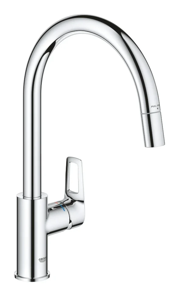 Сместель для мойки GROHE BauLoop однорычажный 1/2″, DN 15, хром (30543000)