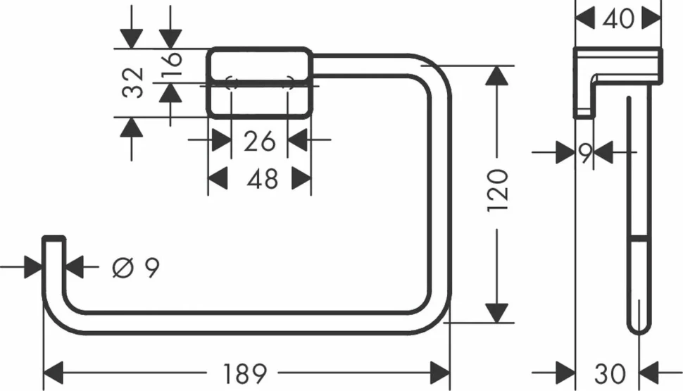 Держатель для полотенца, кольцевой, шлифованная бронза Hansgrohe AddStoris 41754140
