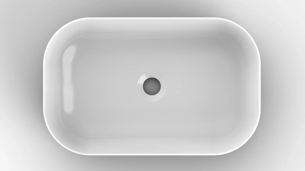 Раковина накладная 55, белая SSWW SACP106A-055-1