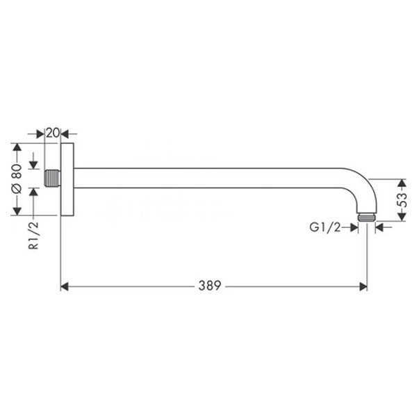 Кронштейн душевой 389, бронза Hansgrohe 27413140
