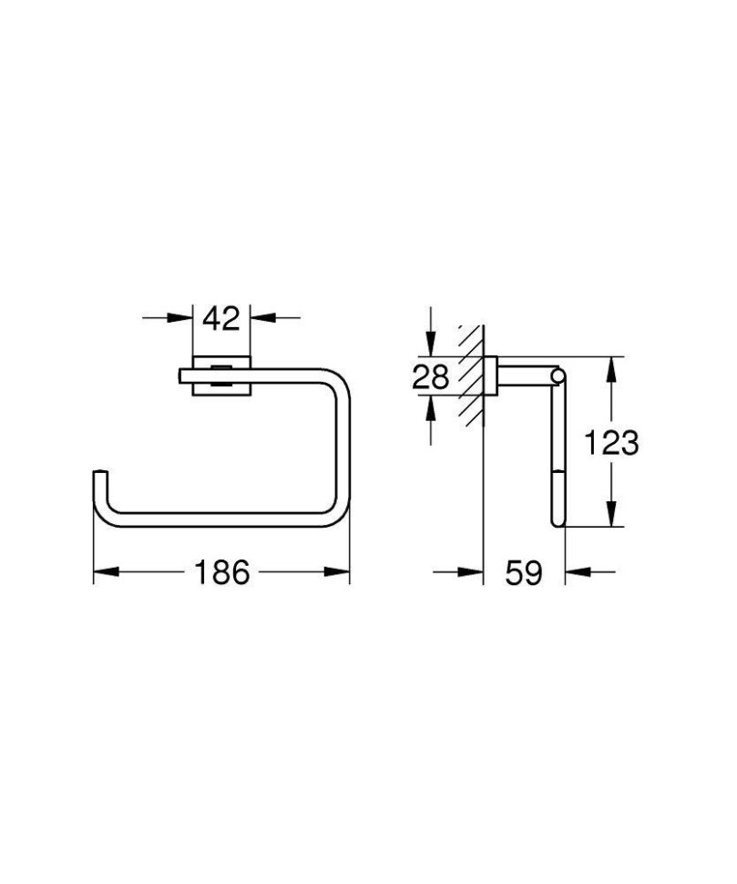 Держатель полотенца кольцо Grohe Essentials Cube 40510001