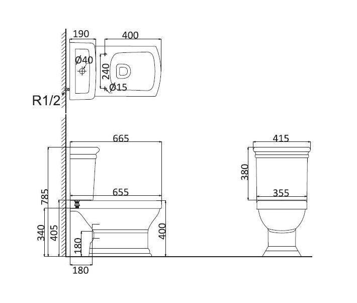 OR1002 Унитаз напольный Orleans нано белый HDC300P