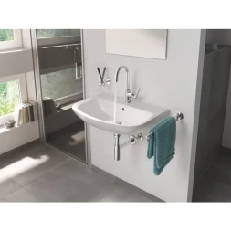 Раковина подвесная 65, с крепежами, с переливом, альпин-белый Grohe Bau Ceramic 39420000