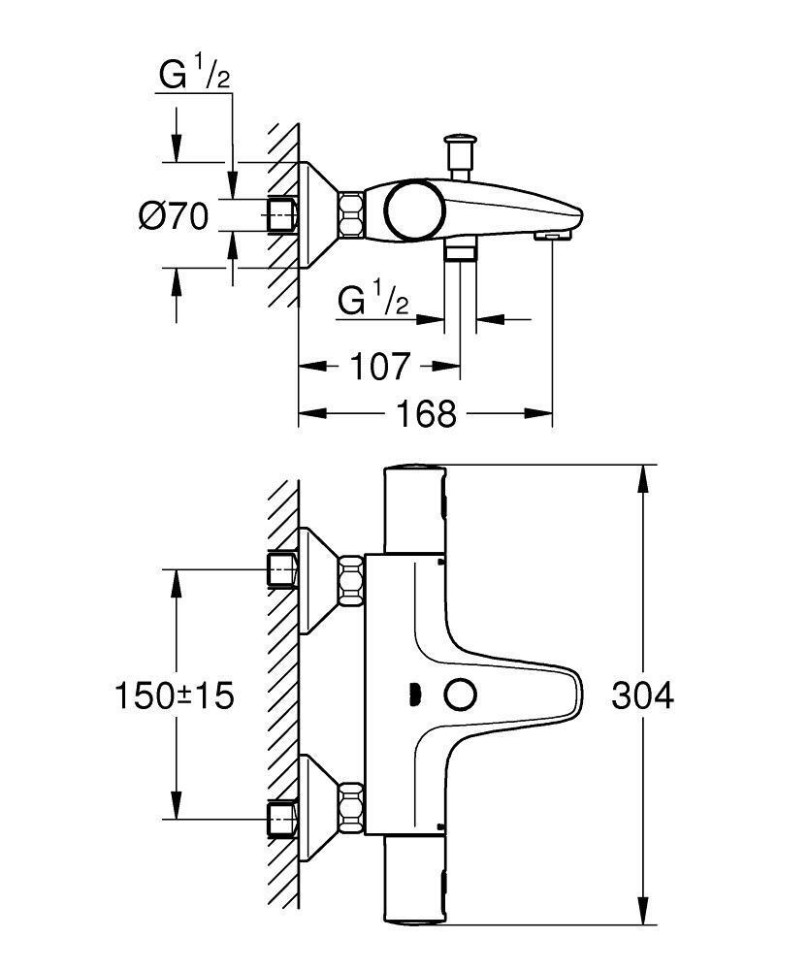 Термостат для ванны GROHE Precision Start 34598000