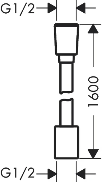 Душевой шланг 1600, бронза Hansgrohe Designflex Textile 28260140