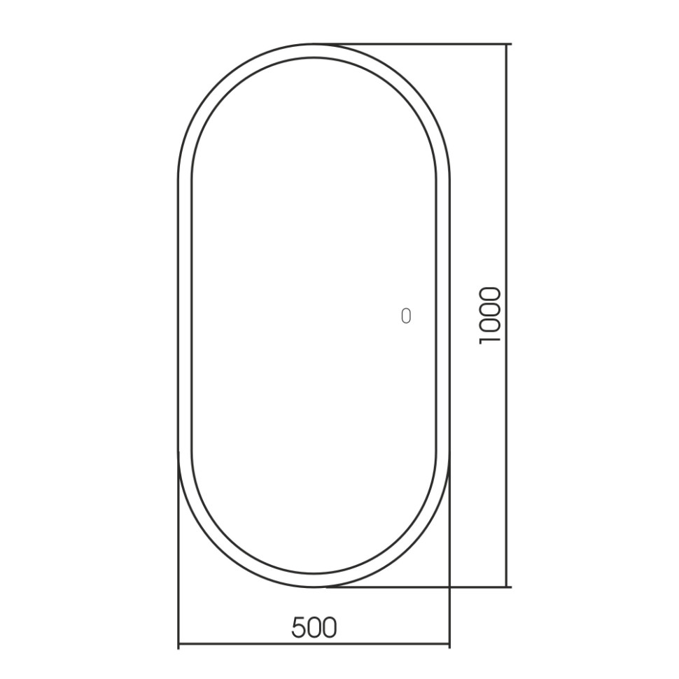 Зеркало ABBER Kontur AG6303S-1.0 с подсветкой, сенсорный выключатель, диммер