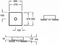 Раковина накладная 39, белая Jacob Delafon Delta Pure E90011-0