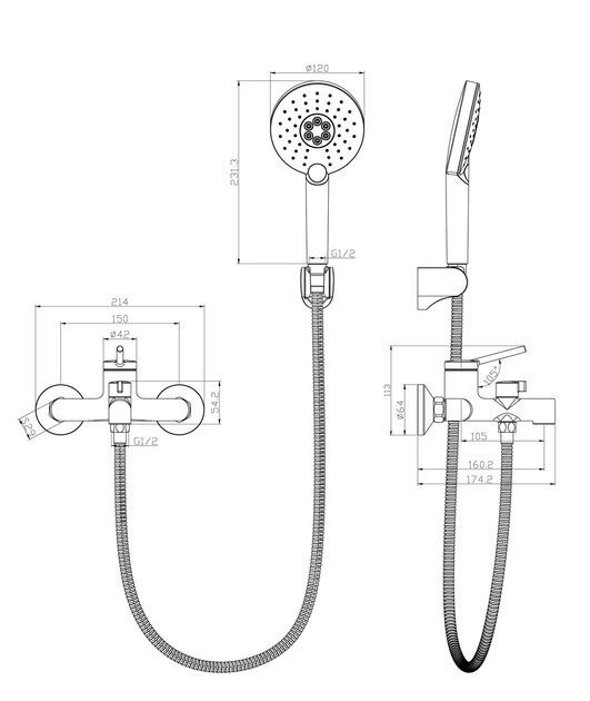 Смеситель для ванны Lemark Minima - LM3814C