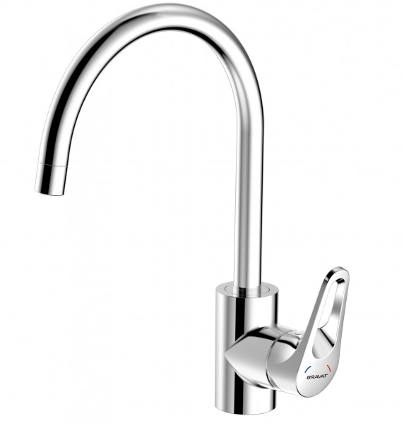 F748162C-2 BRAVAT DROP-D Смеситель для кухни с высоким P-изливом (к/к 4)