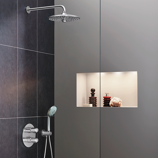Верхний душ с кронштейном 380, 3 режима струи, хром Grohe Euphoria 260 26458000