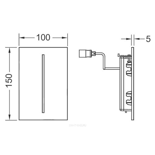 9242050 ТЕСЕfilo Urinal, 230 В пластик белая