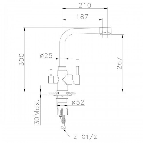 LM5061G Эксперт Смеситель для кухни с подключением к фильтру питьевой воды, золото